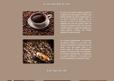 Desarrollo Web sobre el café