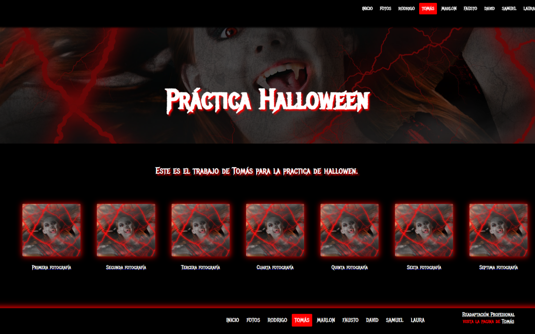 Proyecto Desarrollo Web  para Halloween
